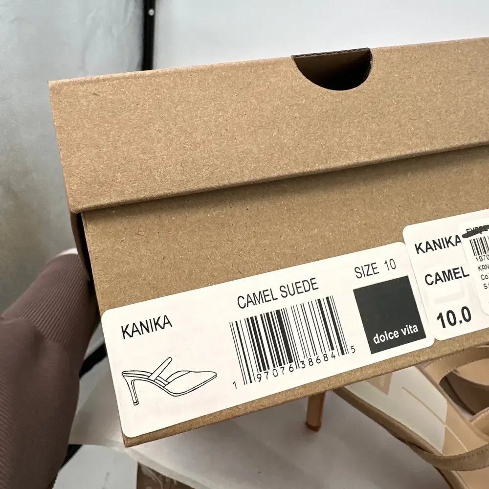 DOLCE VITA New in Box Evereve Kanika Pump Heels in Camel Nude Suede // 10